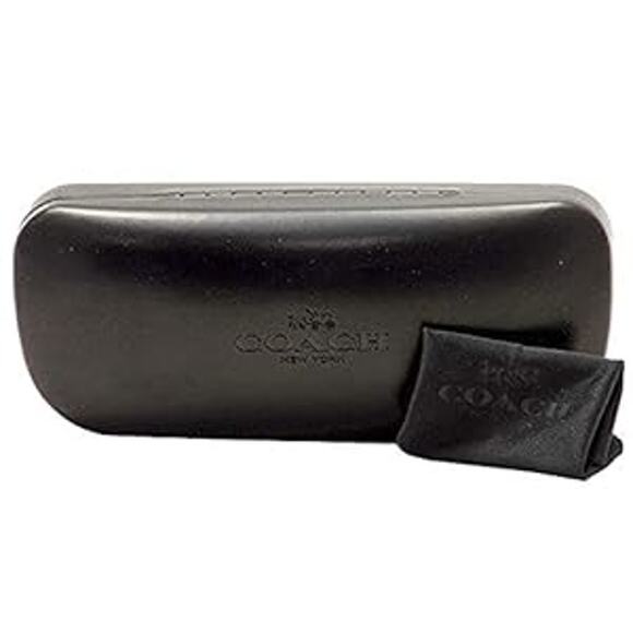 Coach Black Crystal Mosaic/Light Grey Gradient Rectangle Women Sunglasses - Picture 3 of 3